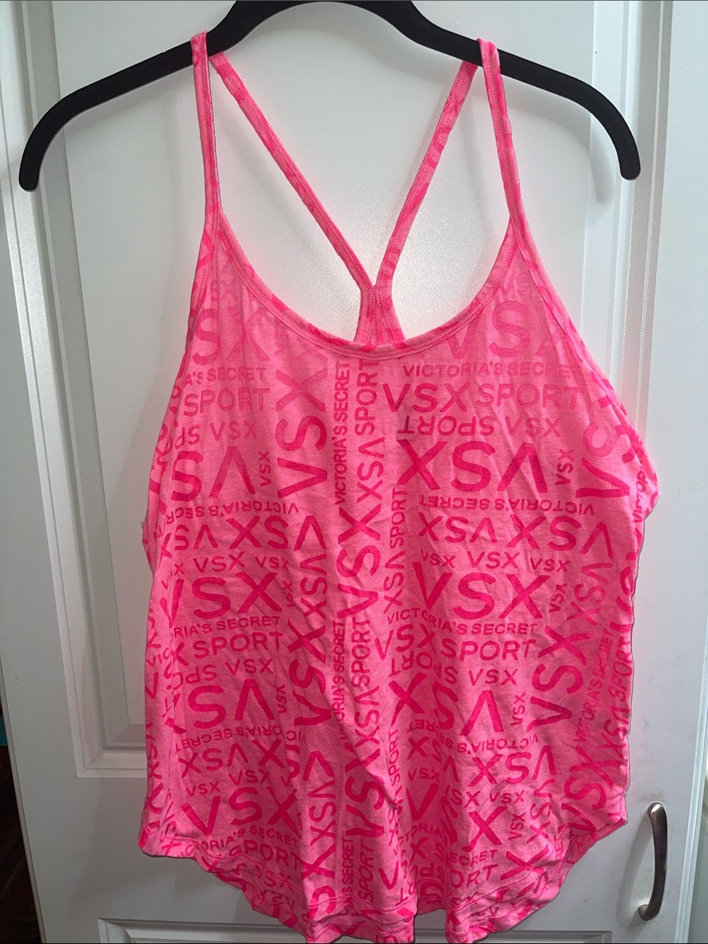 Victoria's Secret Hot Pink  VSX Sport Racerback Tank size Large